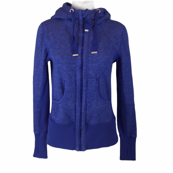 Zella Royal Blue Full Zip Nila Hoodie Pockets - Picture 3 of 8